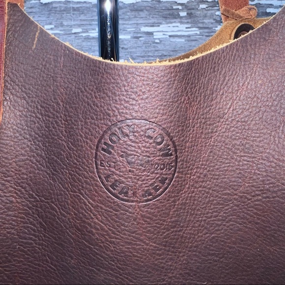 Holy Cow Leather Goods - Full Grain Medium Leather ‘Jenny’ Tote - Brown - Picture 5 of 15